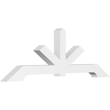 Ekena Millwork Vanguard Architectural Grade PVC Gable Bracket, 72"W x 24"H x 4"D x 4"F, 8/12 Pitch GBP072X24X0404VAN00